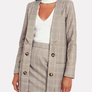 Atoir Flawed Mother Tongue Checked Blazer Longline
